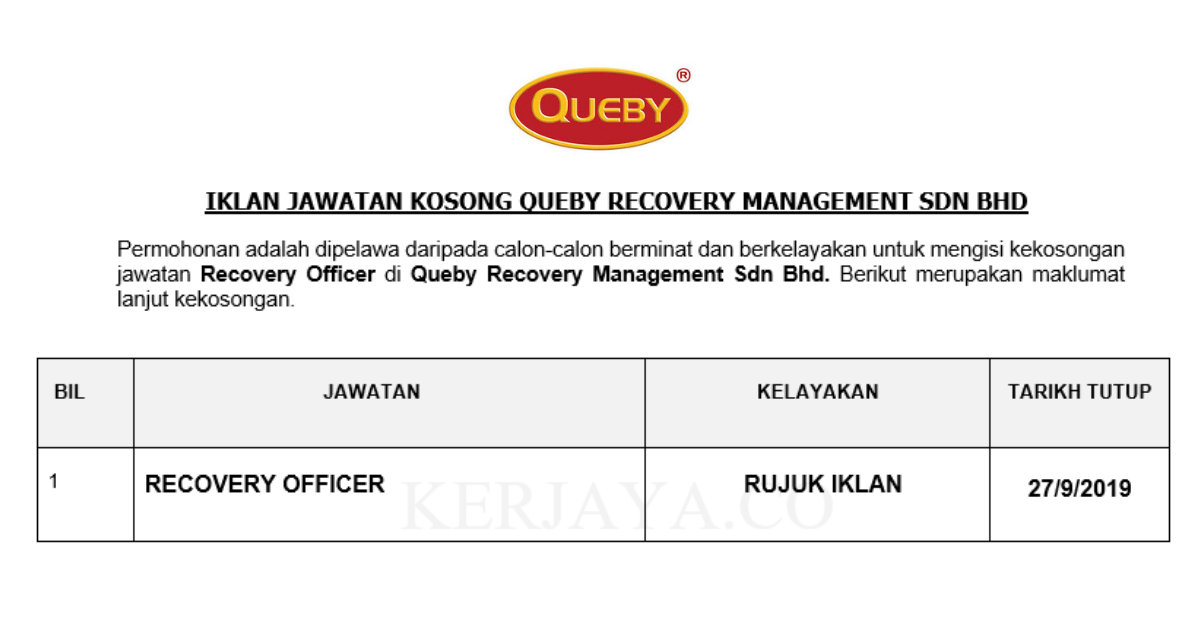 Queby Recovery Management Sdn Bhd