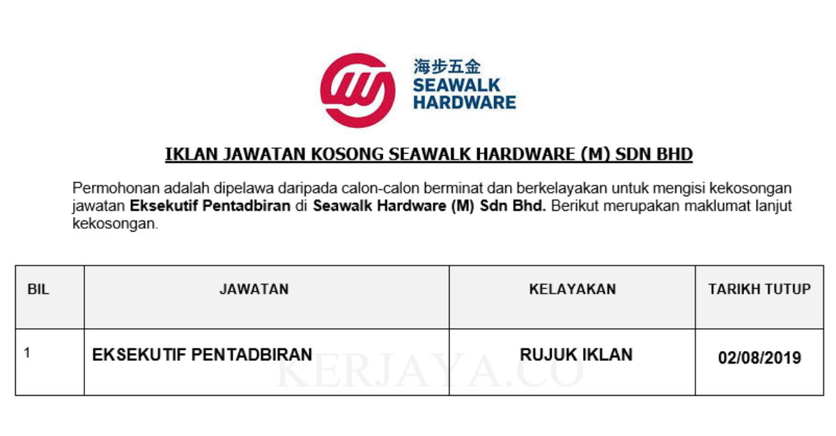 Seawalk Hardware (M) Sdn Bhd