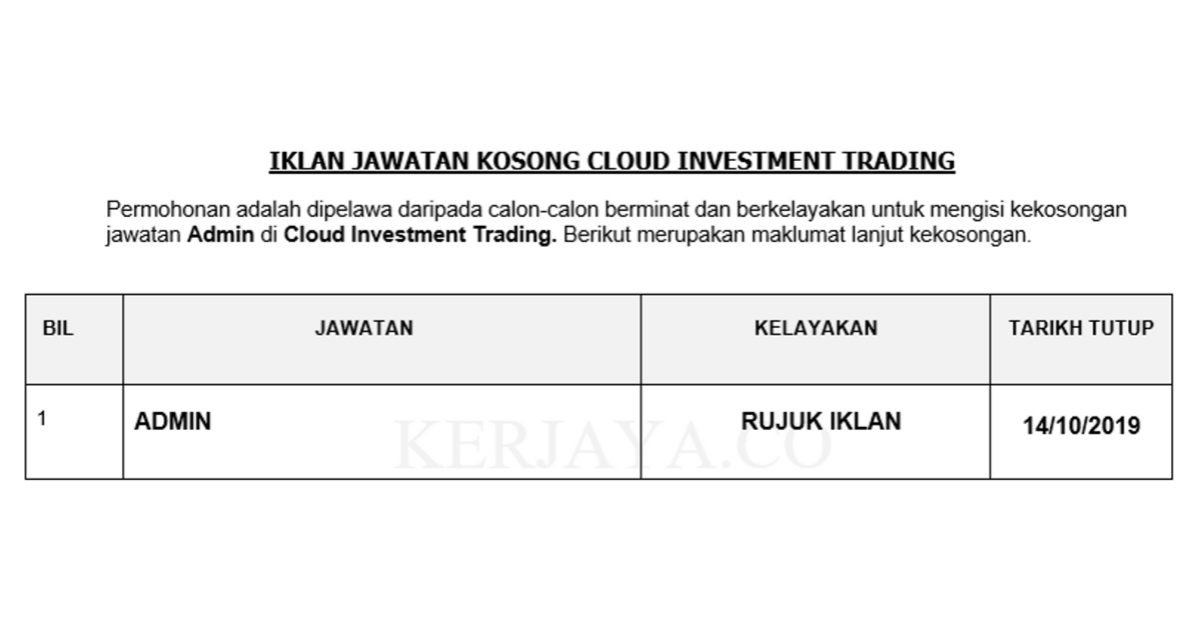 Cloud Investment Trading