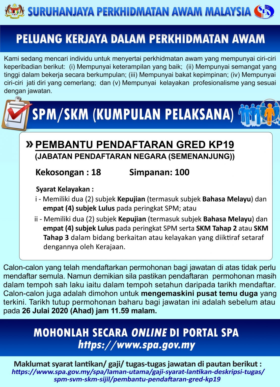 Jawatan Kosong Jabatan Pendaftaran Negara • Portal Kerja ...