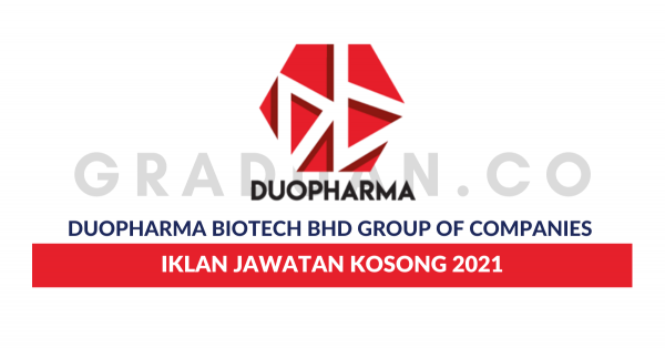 Duopharma Biotech Bhd Group Of Companies • Jawatan Kosong