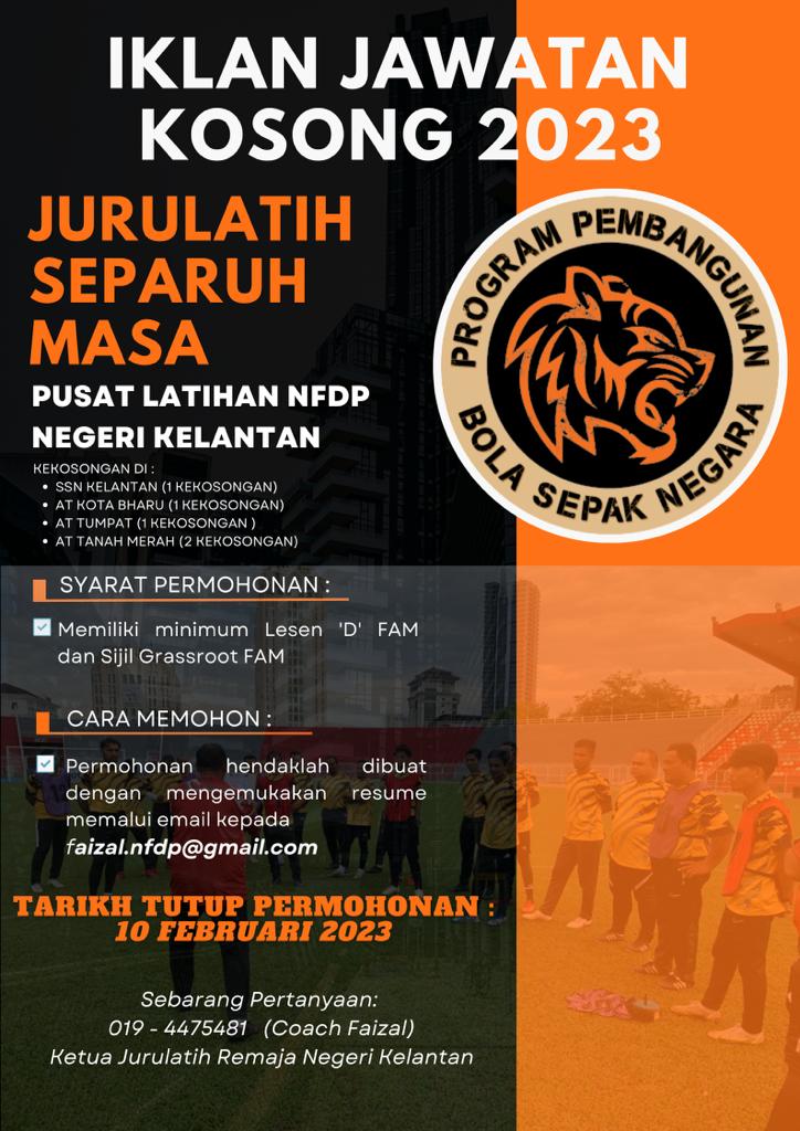 Iklan Jawatan National Football Development Programme Nfdp Portal Kerja Kosong Graduan